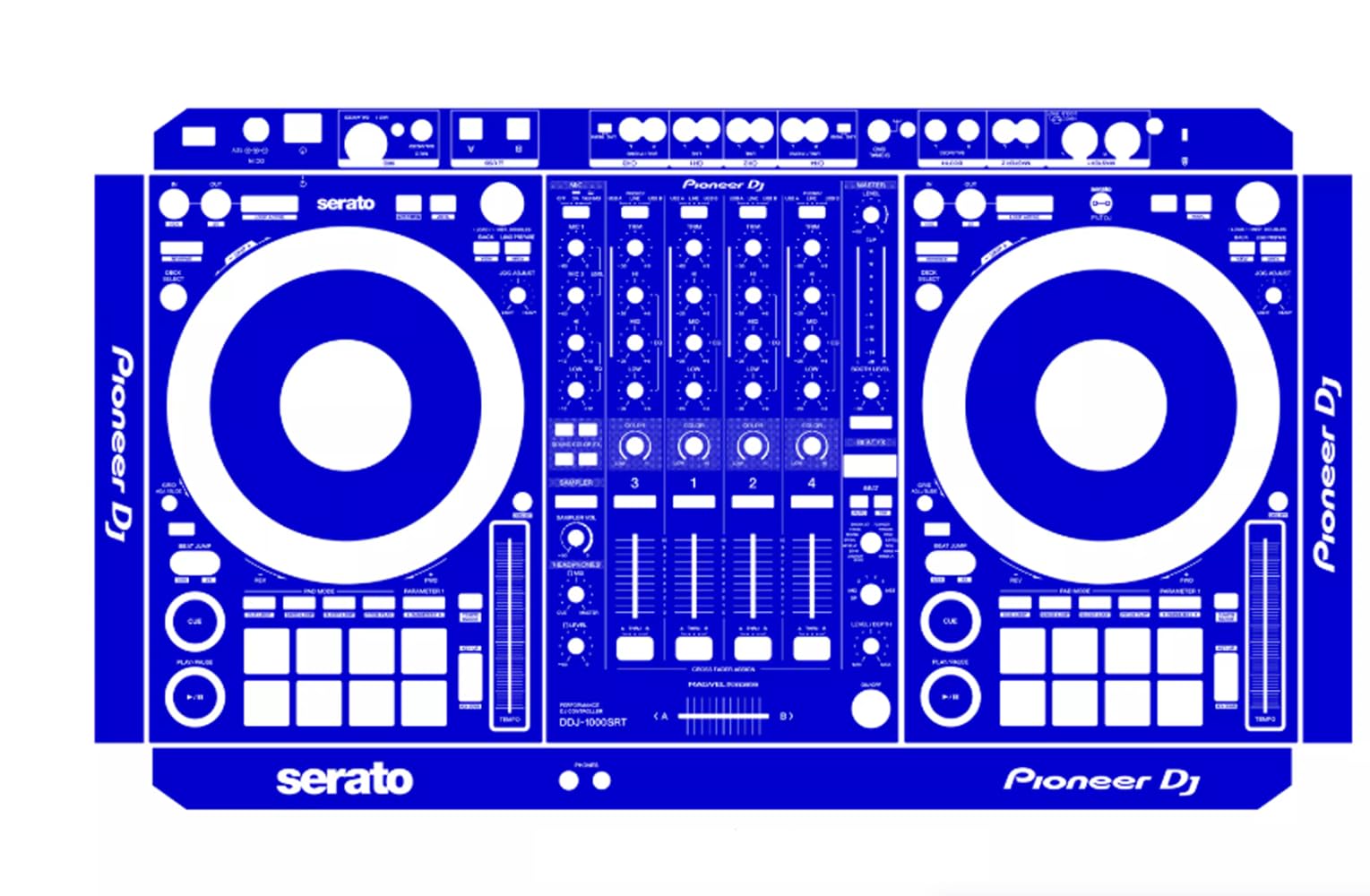 Protective Cover Skin for Pioneer DDJ-1000SRT Film Sticker Colorful Stickers (Blue)