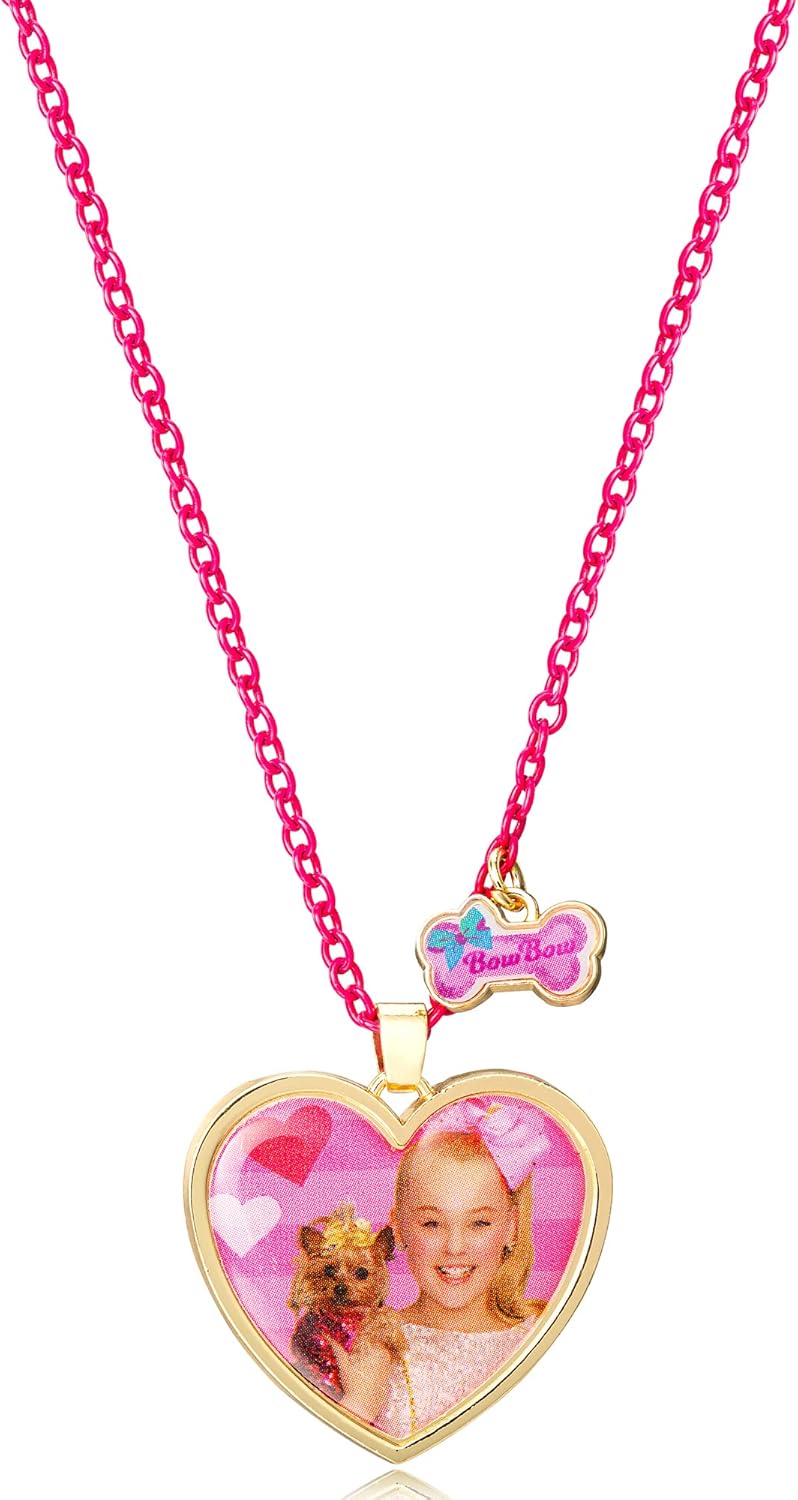 JoJo Siwa Unicorn with Heart Charm Pendant Necklace, 16"+3", Multi, Medium (NH00674YL-16): Clothing, Shoes & Jewelry