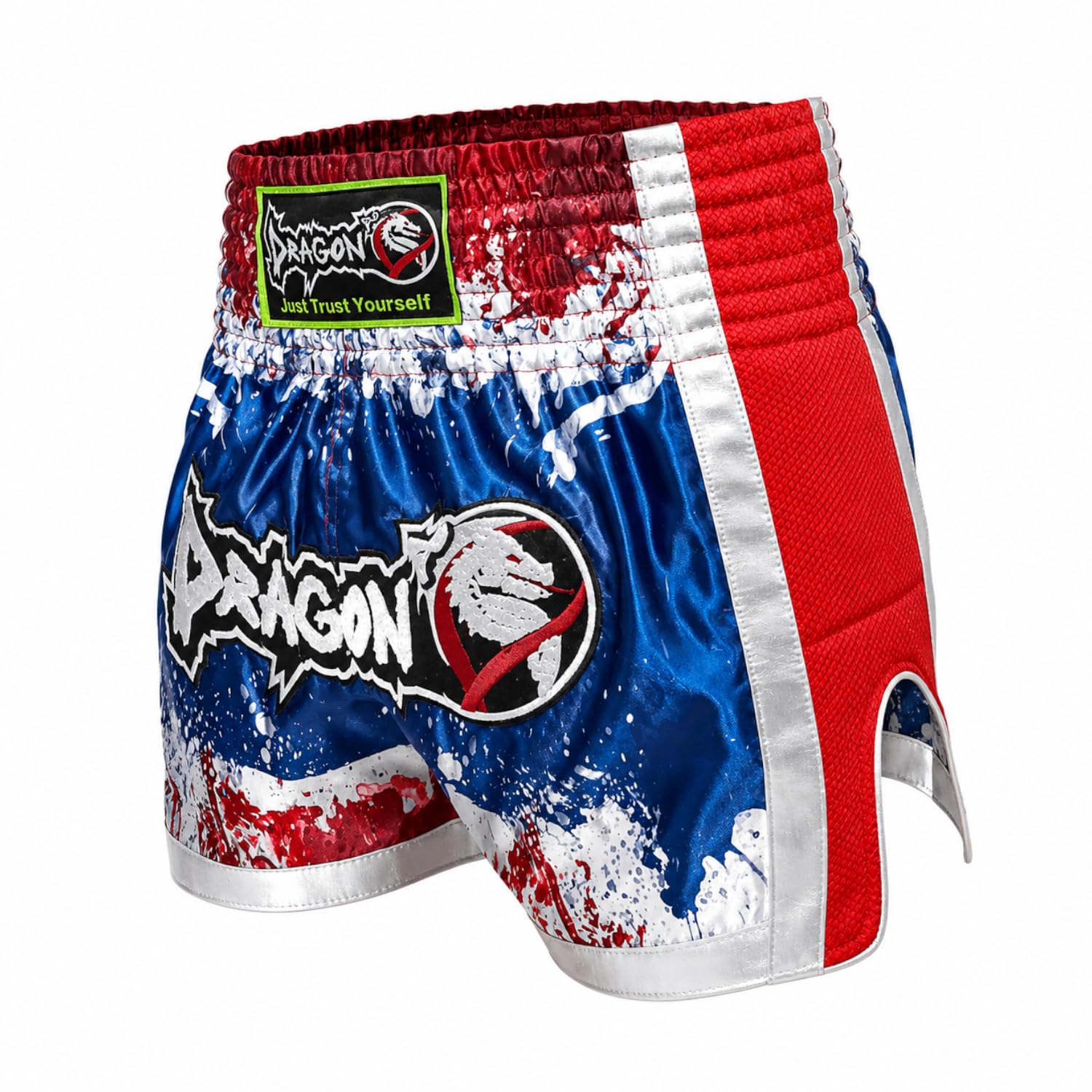 Dragon Do Muay Thai Kickboxen Shorts Herren Kampfsport Hose mit Breitem Bund, Traditioneller Thai-Stil