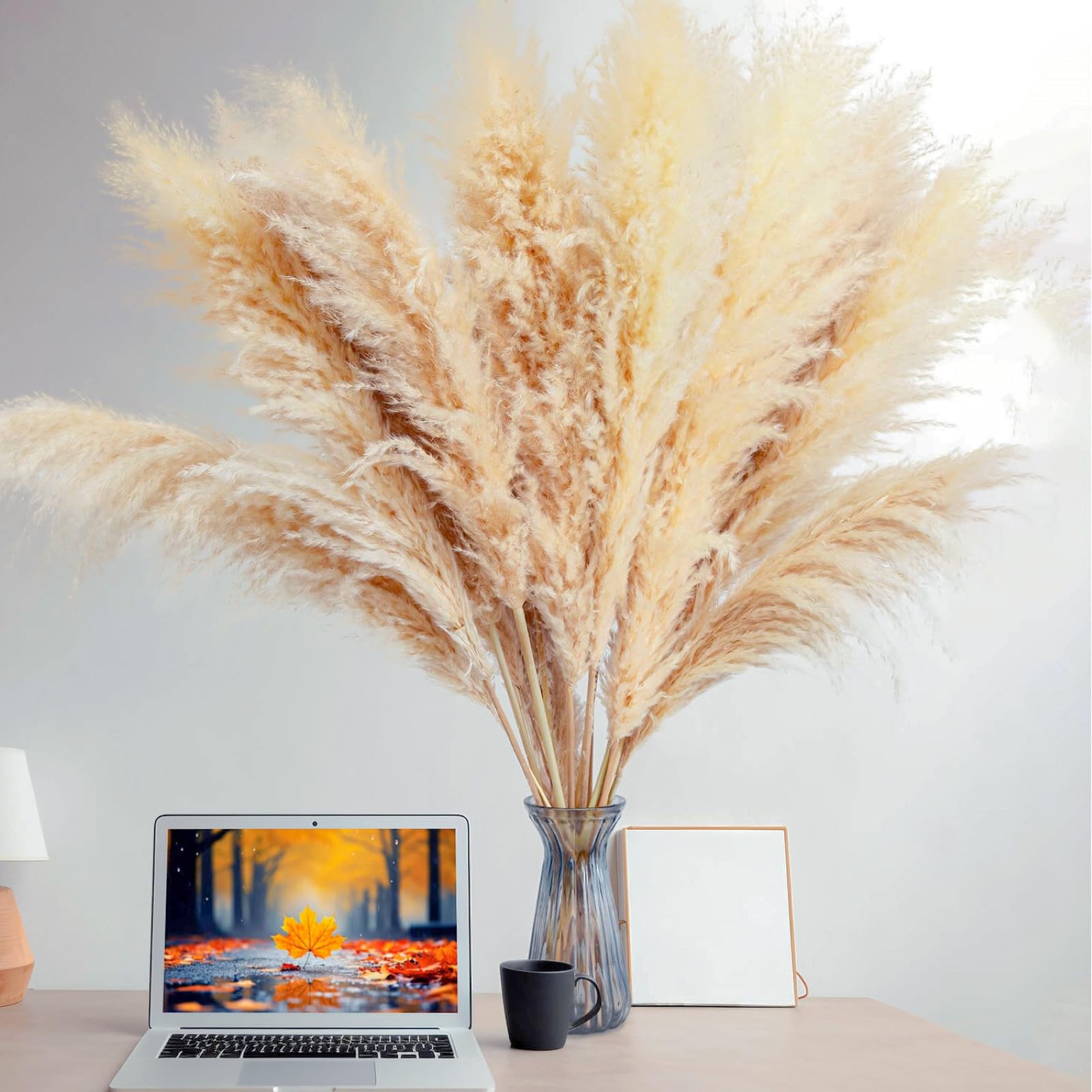 Pampas Grass Tall 40 Inch 12 Premium Stems Tall Pampas Grass for Floor Vase, Pampas Grass Tall for Boho Décor Wedding, Large Pampas Grass for Home Décor