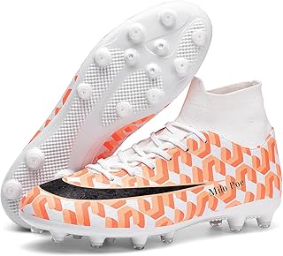 LWF Soccer Shoes for Mens Professional High-Top Football Boots TF and FG Soccer Shoes Outdoor Indoor for Grass Fields Men ...