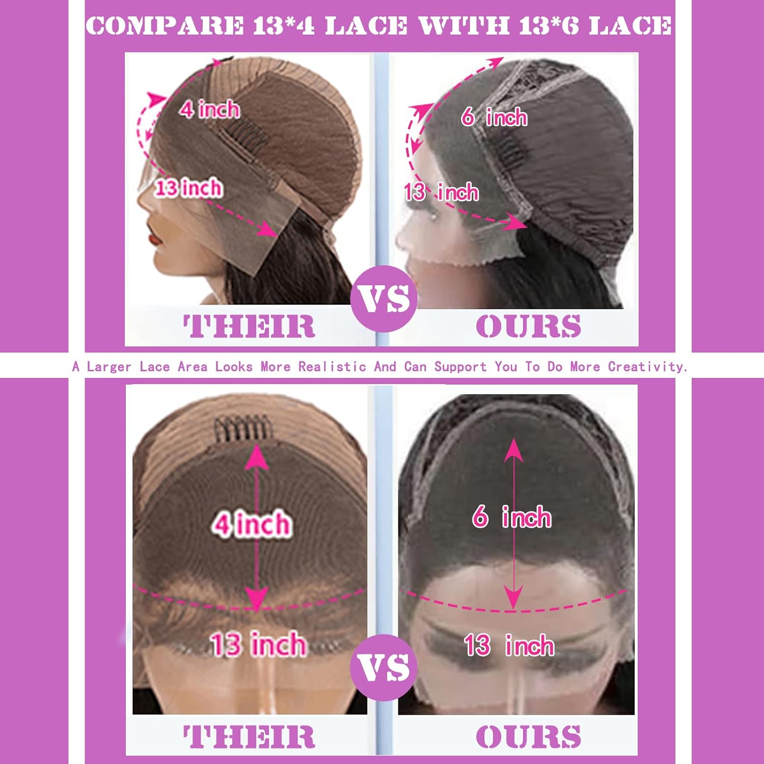 13x6 Lace Front Wigs Human Hair Pre Plucked with Baby Hair 180% Density Straight HD Transparent Lace Frontal Glueless Wigs for Black Women Human Hair Bleached Knots No Shedding Full And Thick 24 Inch