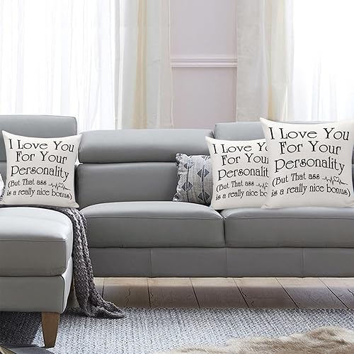 Miniatura 6 de I Love You for Your Personality But That Ass is A Really Nice Bonus Pillowcase 18x18in Best Gifts for Valentines Day Cojines Decorativos para Sala