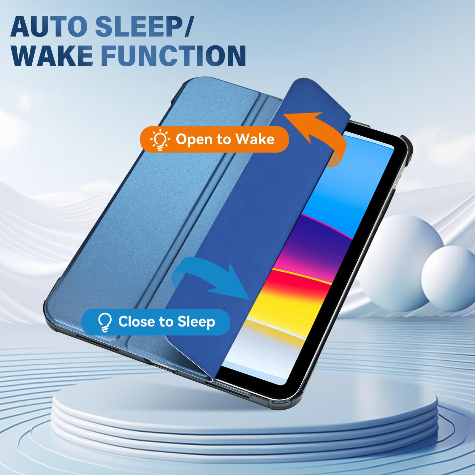 4UBonLife Coque Pour IPad A16 11ème Génération 11 Pouces 2025, IPad 10ème Génération 10,9" 2022, Légère Et Fine Étui Housse De Protection, Coque En PC Dur Arrière Translucide Givré, Gris Lavande