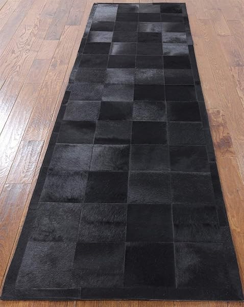 Sleek Leather Rug Ideas for Living Room Edge 22 Slim Cowhide Patchwork Runner