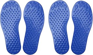 QANYEGN 2 marcadores de piso en forma de pie, marcadores de piso de PVC en el piso, marcadores de alfombras de huella coloridos para el jardín de infantes de clase preescolar (Azul)