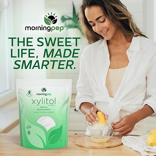 Miniatura 7 de Morning Pep - puro xilitol de abedul indicado para dieta keto edulcorante sin regusto para postre no de maíz producto Kosher sin gluten de Estados