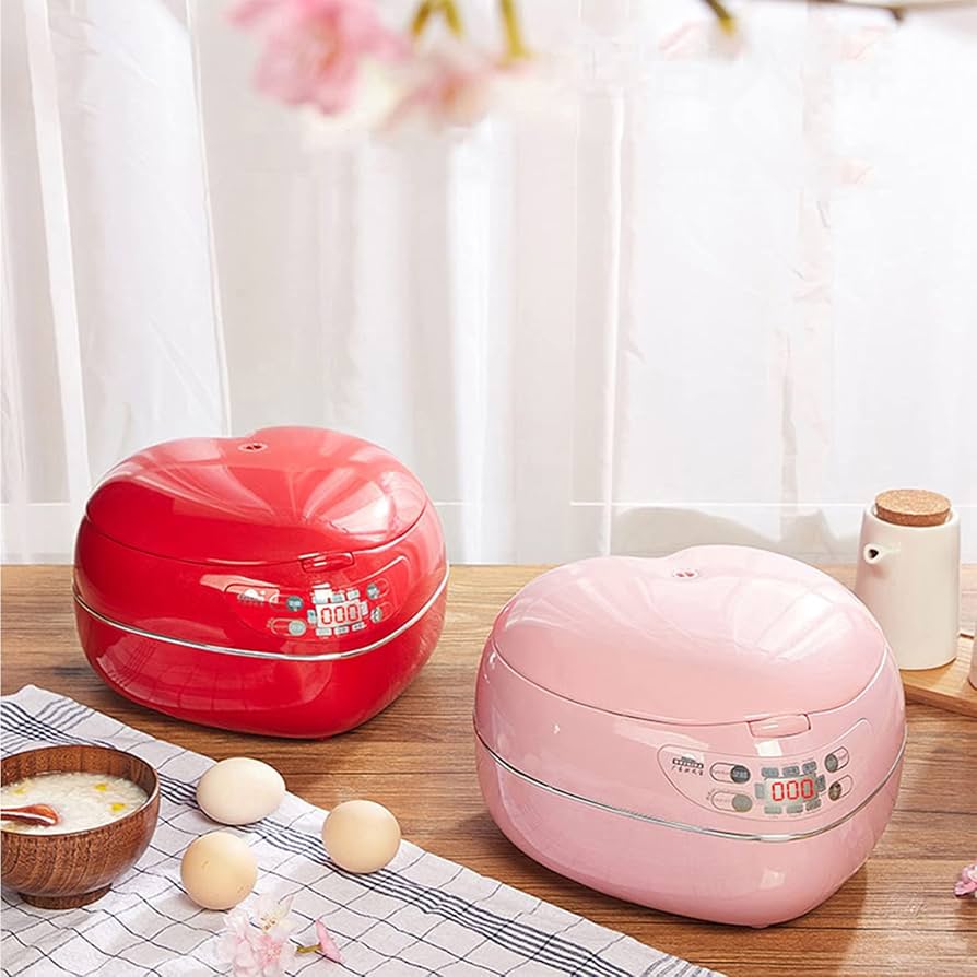 Amazon | ミニ炊飯器、スマート300W炊飯器1.8L、ハート型炊飯器