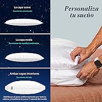 Vista 4 de Nuzzle - Almohada de enfriamiento ajustable para dormir de lado, almohada de cama de tamaño estándar de lujo colección hotel - Mejor almohada