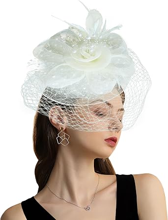 Fascinators Hats Women Pillbox Hat Feathers Derby Headband Wedding Headwear Tea Party Hair Clip 20s 50s Top Hat
