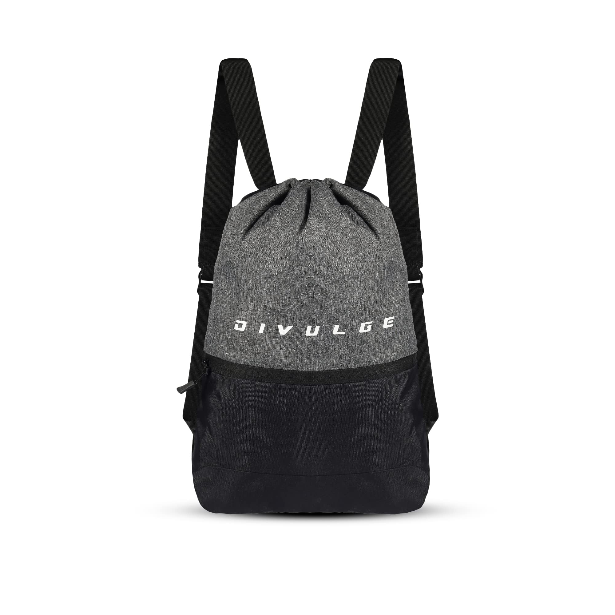 DIVULGE Drawstring Daypack Bag Sports Backpack Gym Bag, Backpack and Multi Utility Bag for Running, Sports, Riding, Cycling and Outdoors -TP Grey-picture-20