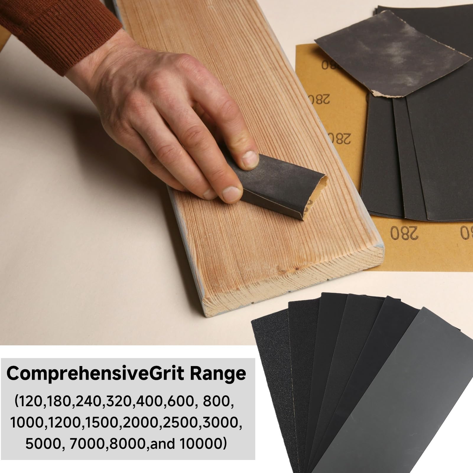 120 7k Fine Sandpaper Assortment Wet Dry Sand Paper - Georgia