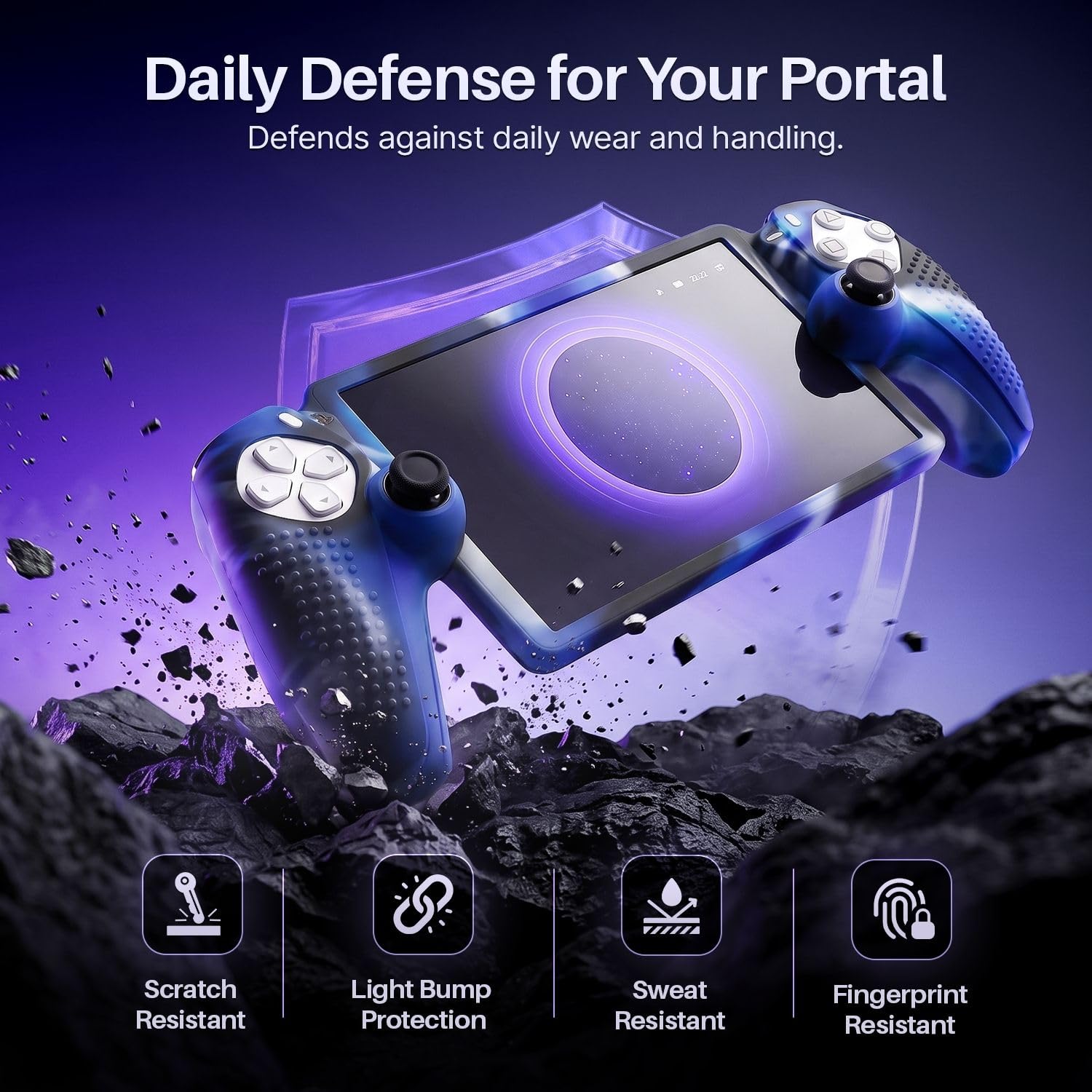 TNP Coque protectrice en Silicone pour PlayStation Portal - Protection Coque de Peau pour boîtier PS Portal avec antidérapant, Absorption des Chocs, Anti-Traces de Doigts, résistante aux