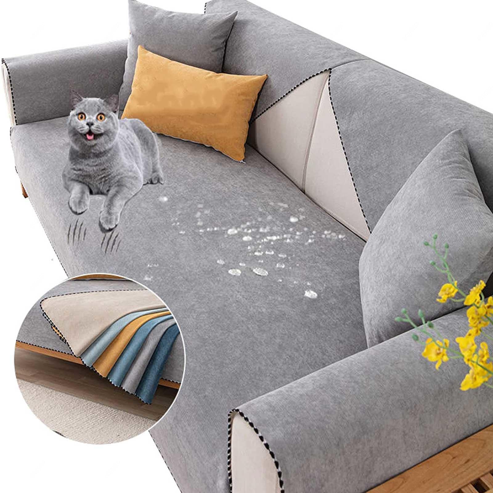 YSZBD sofabezug ecksofa wasserdicht l-Form 1/2/3/4sitzer，sofaschoner，sofaschutzdecken rutschfest Hund Katze kratzsicher,70x150cm