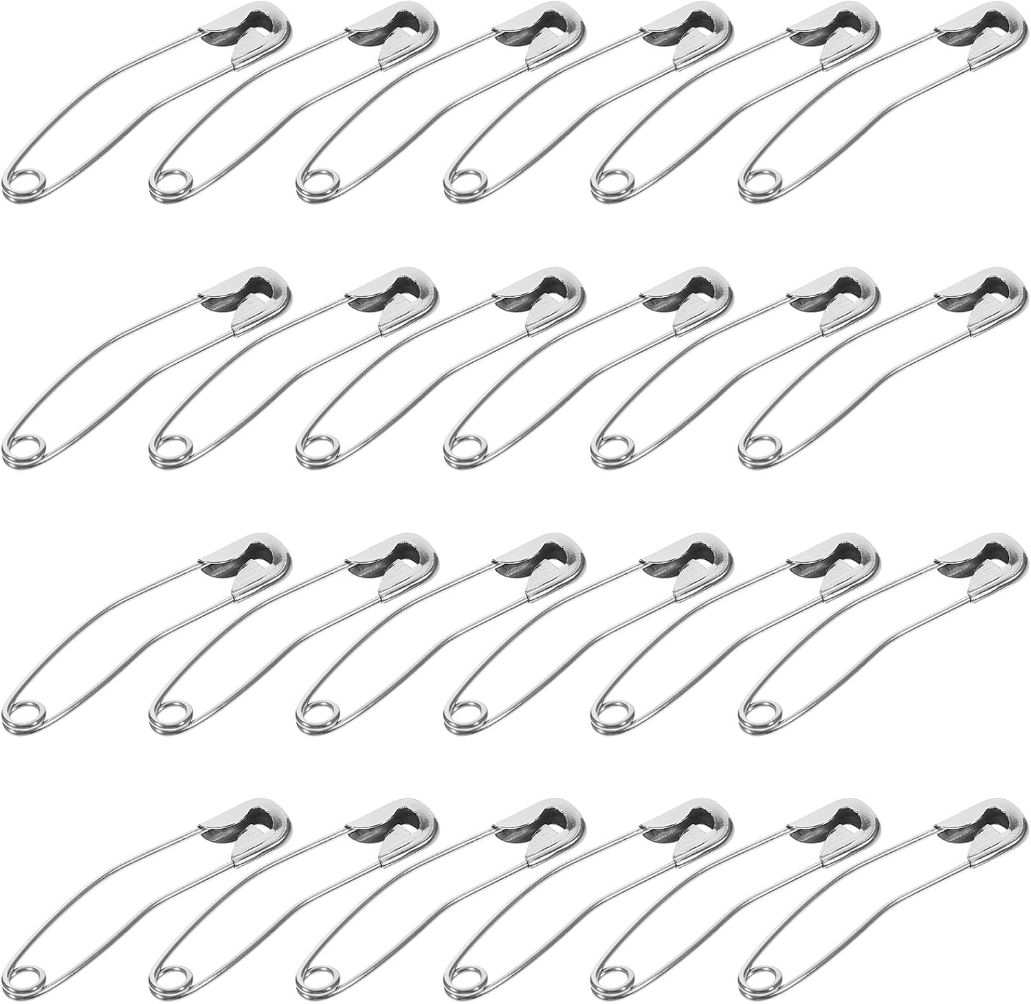 200pcs Curved Safety Pins Stainless Steel for Quilting DIY Brooch Crafting Clothes Fastening with Nickel Plated Finish Suitable for Sewing and Corsage Accessories