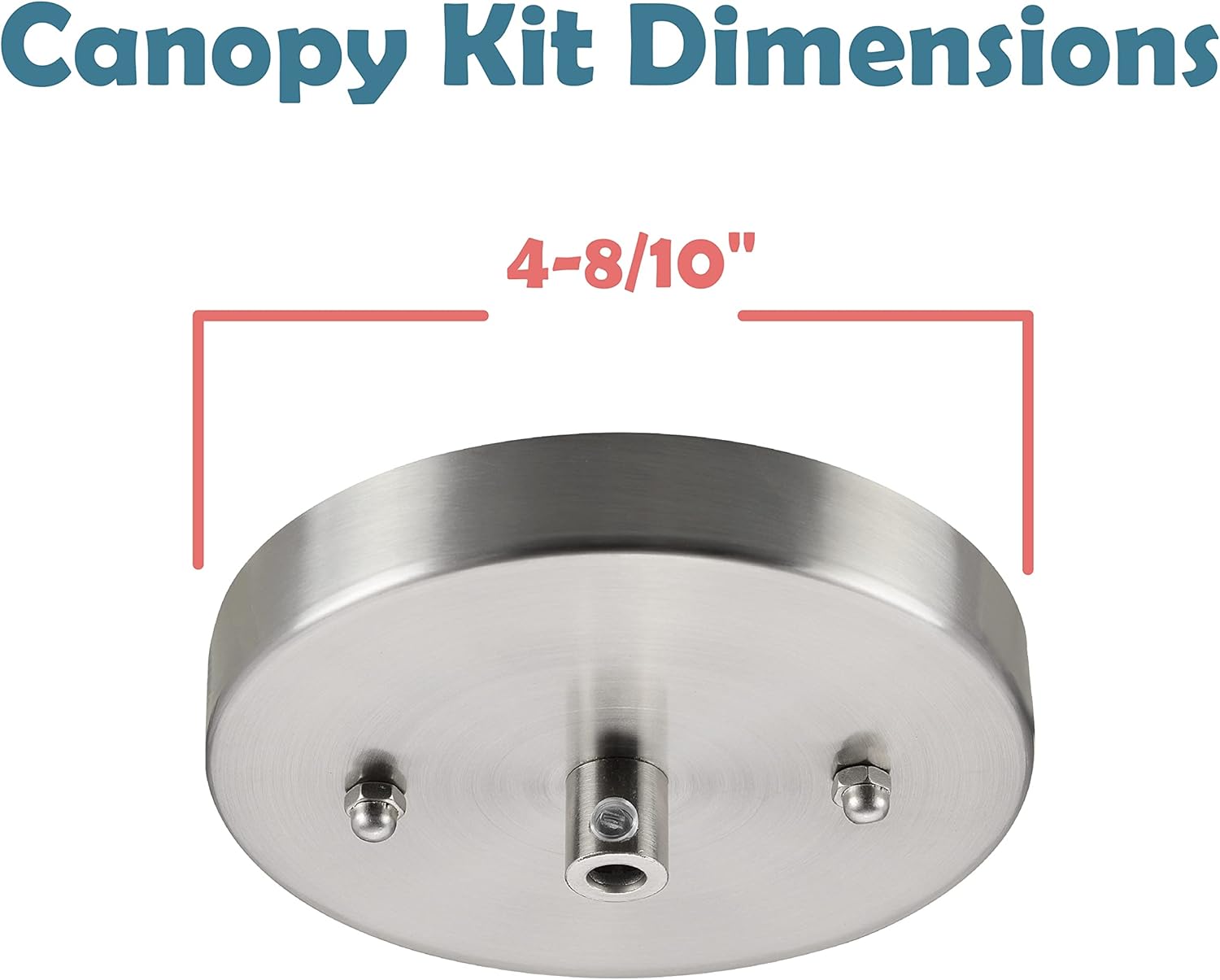 Brushed Nickel Round Light Fixture Canopy Kit