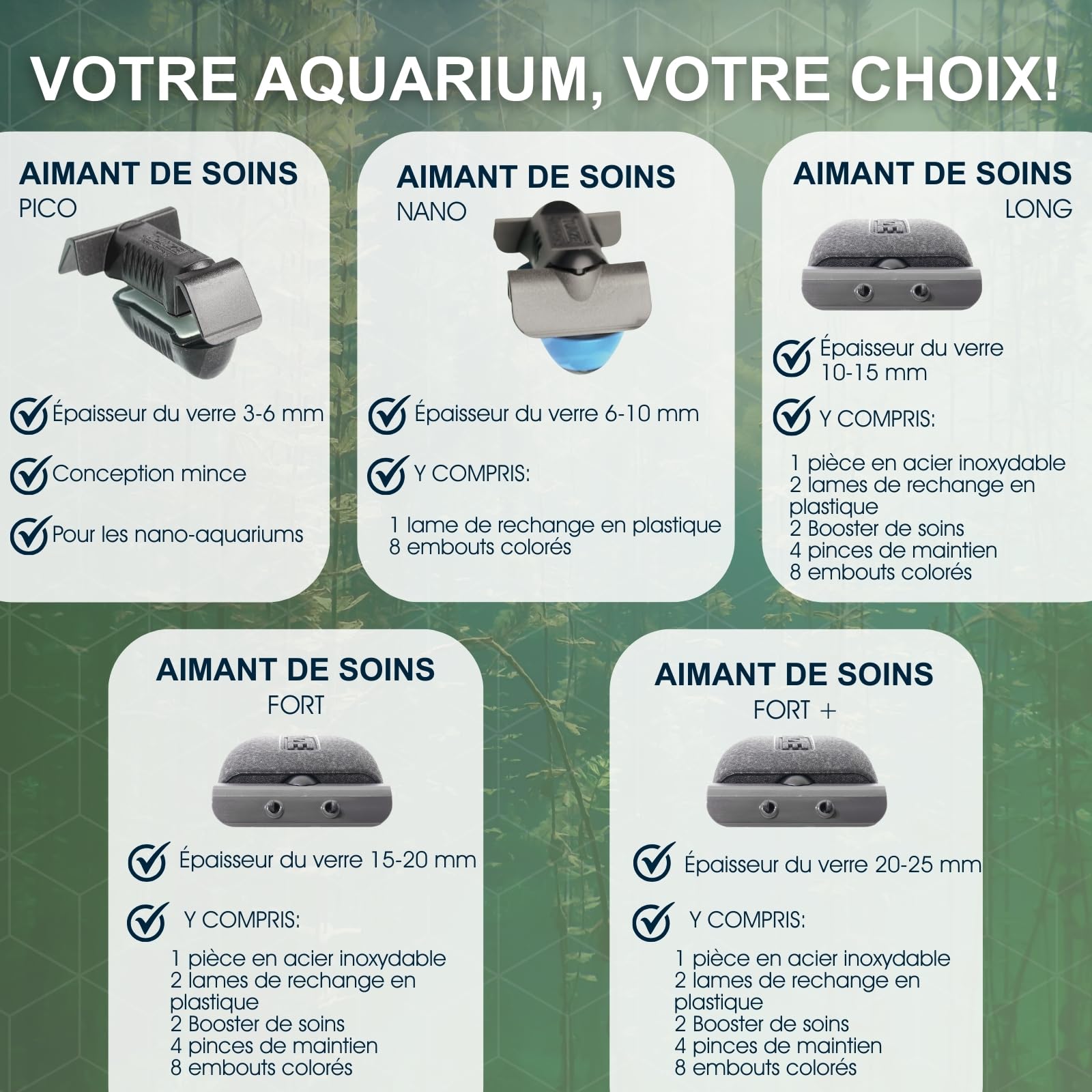 Tunze Care Magnet Strong+ I Aquarienreiniger für 20-25 mm Glasstärke I Scheibenreiniger mit abgerundeter Edelstahlklinge I Algenmagnet mit stark minimierter Kratzgefahr für Süßwasseraquarien