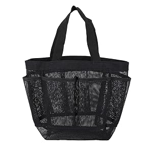 ZKSM Mesh Shower Caddy Portable Shower Basket Dorm with 9 Pockets Quick Dry Hanging Shower Bag Essential Toiletry