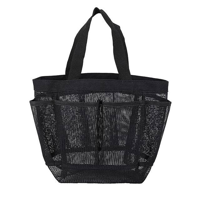 ZKSM Mesh Shower Caddy Portable Shower Basket Dorm with 9 Pockets Quick Dry Hanging Shower Bag Essential Toiletry