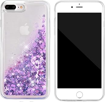 for iPhone 7 Plus Case Glitter, for iPhone 8 Plus case, Purple