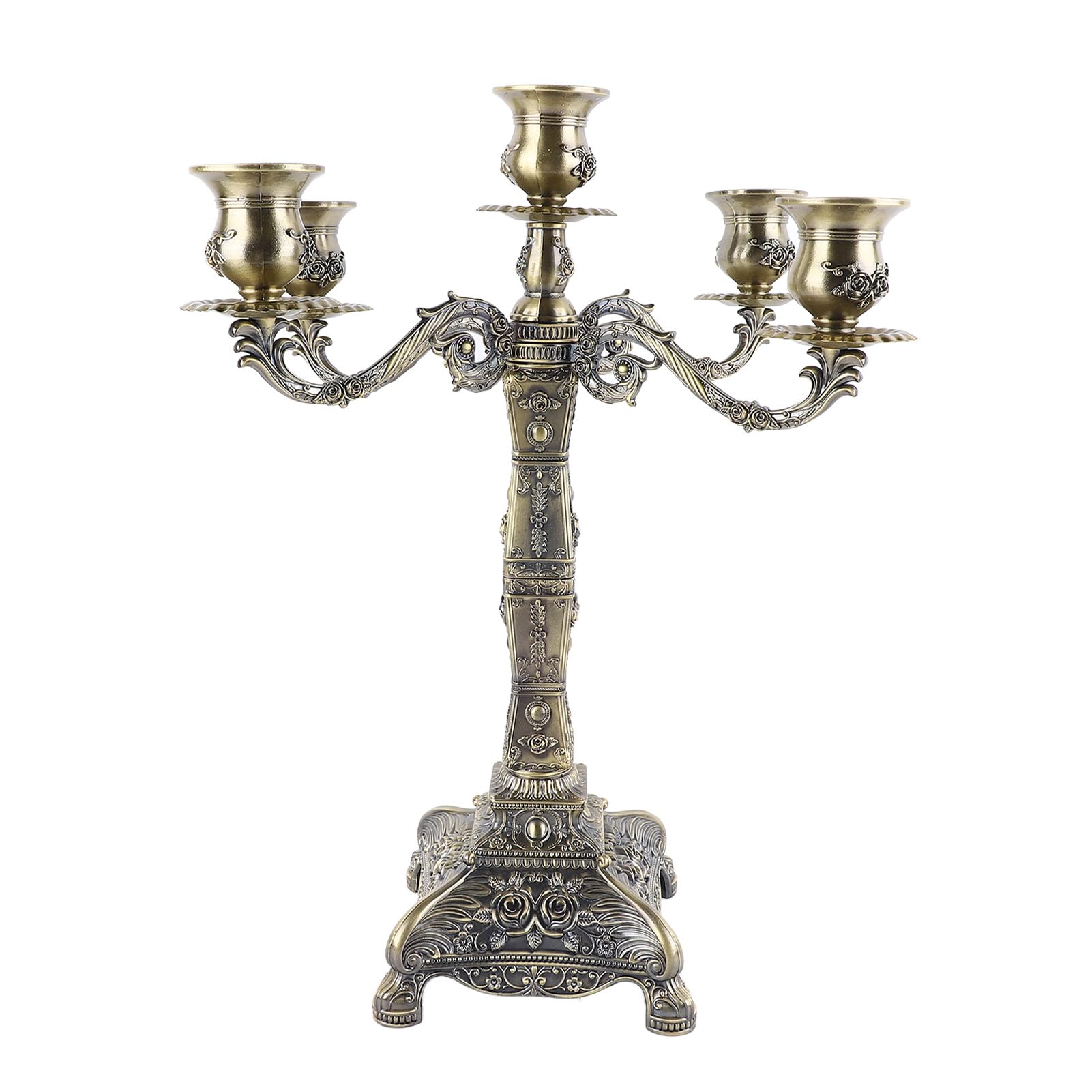 Portacandele Vintage Elegante Candelabro a Colonna in Stile Gotico per Cene Romantiche a Lume di Candela in Lega di Zinco (#3)