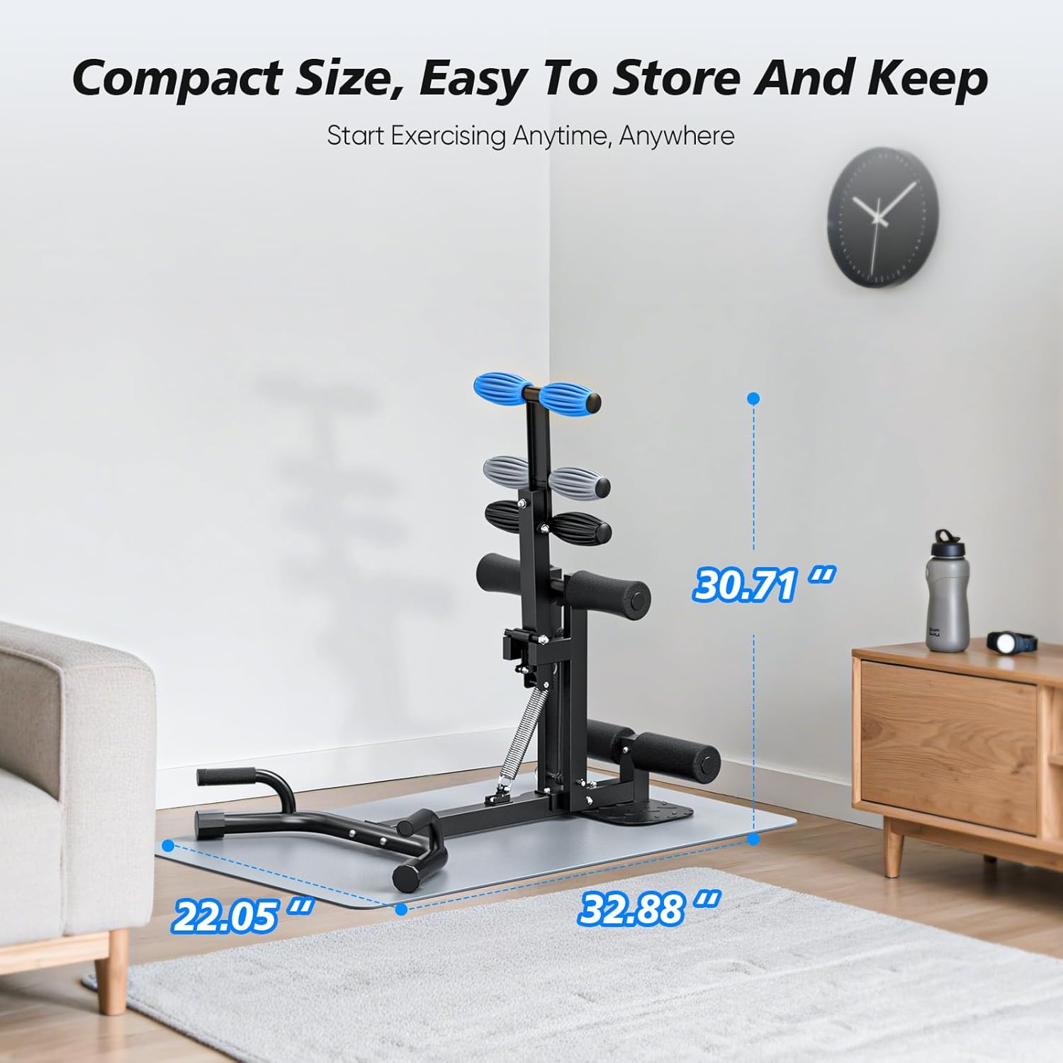 3 Colors Deep Squat Machine for Women, Adjustable Glutes Trainer Machine, Core & Abs for Low Impact Lower Body Workouts, Easy to Assemble Home Gym Push-Up Exercises, 350Lbs Weight Capacity