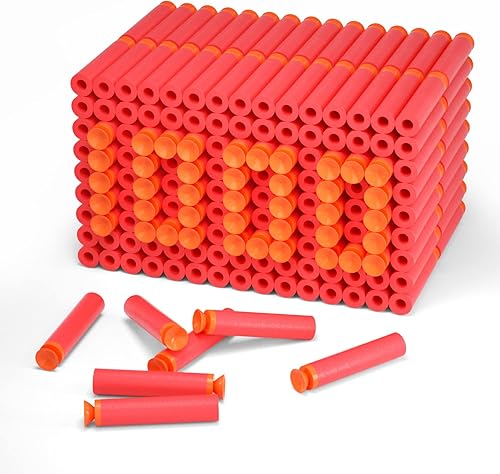 EKIND Paquete de 1000 dardos de succión de espuma compatible con NERF N-Strike Series Blaster (rojo)