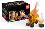 Fire Starters for Solo Stove Mesa, 60 Count BBQ Firestarter and Fireplace Accessories, Pellets for Bonfire and Firepit, Camping, Grilling, Cooking, Campfires, Charcoal, Wood, and Sticks