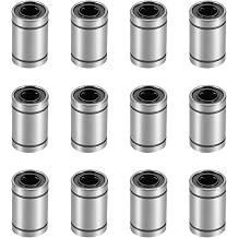 LM8UU Linear Ball Bearings 8mm Bore 15mm Outer Diameter 24mm Length Double Sided Rubber Seal Perfect for CNC 3D Printer