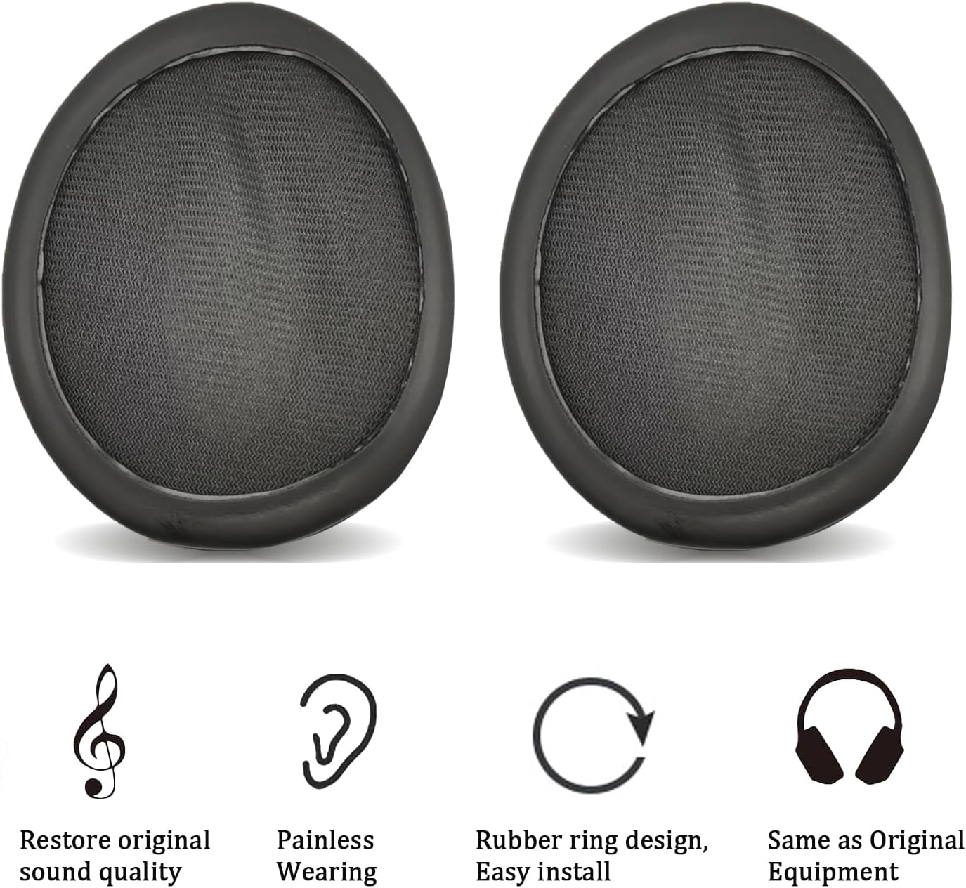 Replacement Ear Pads for Sennheiser HD 4.50BT, Headphone Earpads Cushions Compatible with HD 4.50BT, Sennheiser HD 4.50BTNC, HD 4.50SE, HD 4.40BT, HD 4.30G, Ear Pads Cups Covers Cushions-Black