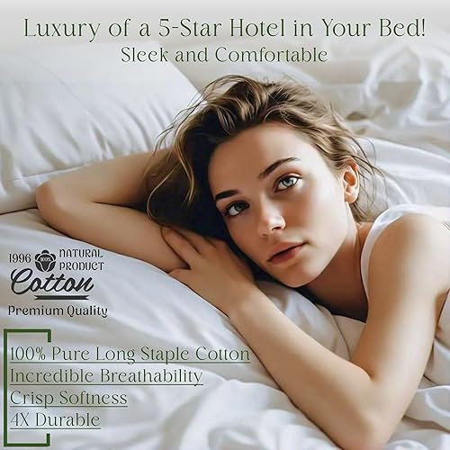 Miniatura 4 de Dreams - Juego de sábanas egipcias de Giza de 800 hilos, 100% orgánico, 4 piezas, bolsillos profundos de 15 pulgadas, sábanas de algodón Giza de