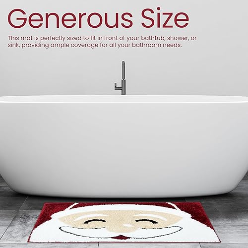 Miniatura 6 de Indecor Home Alfombra de baño de Navidad con respaldo antideslizante, decoración del hogar, microfibra súper suave y absorbente, alfombra de ducha