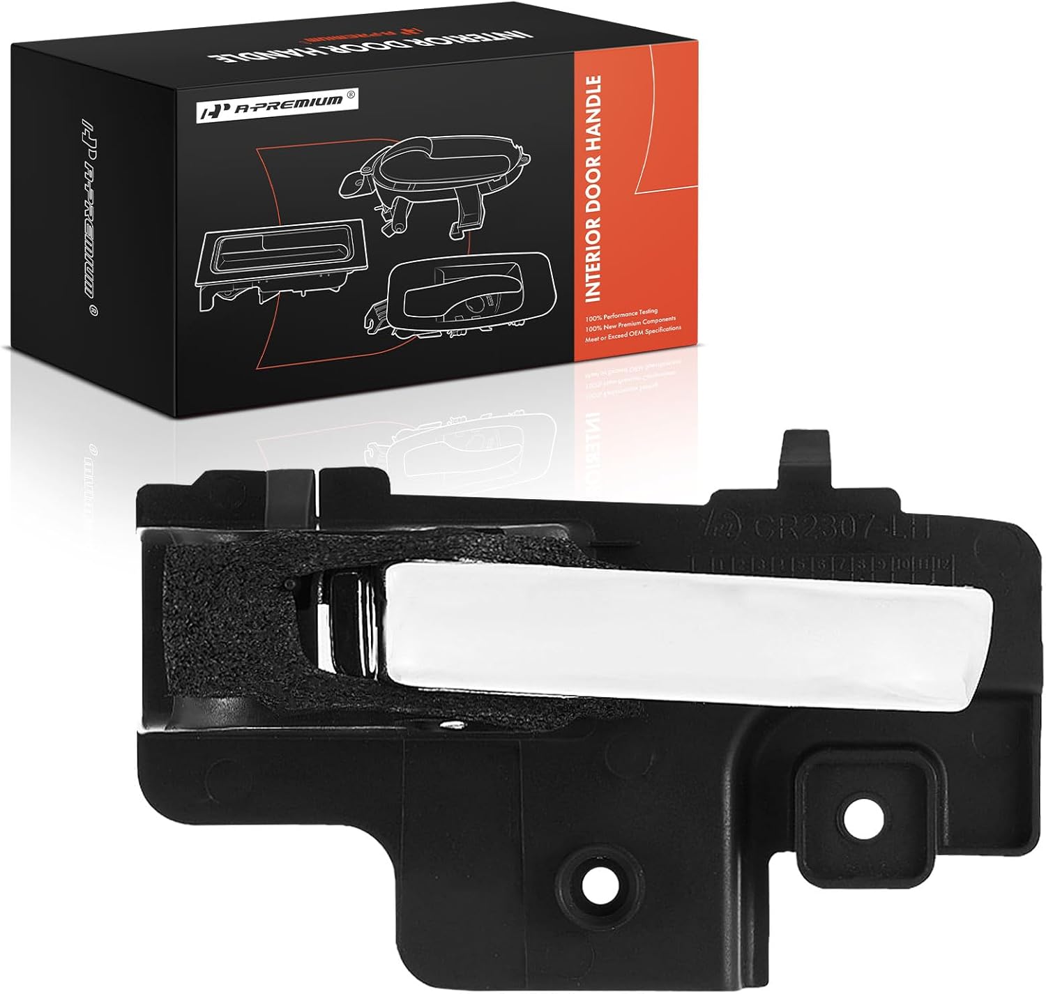 A-Premium Front or Rear Driver Side Interior Door Handle Compatible with Jeep MK49 Series Compass 2008, MK74 Series Patriot 2008 & Dodge Caliber 2007-2009, Chrome, Replace# 1DC19SZ0AB
