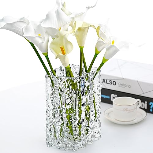 Miniatura 2 de Aoderun Jarrón de cristal de cristal, jarrón grande resistente para mesa de comedor, cocina, oficina, hogar, estante, boda, sala de estar, centros