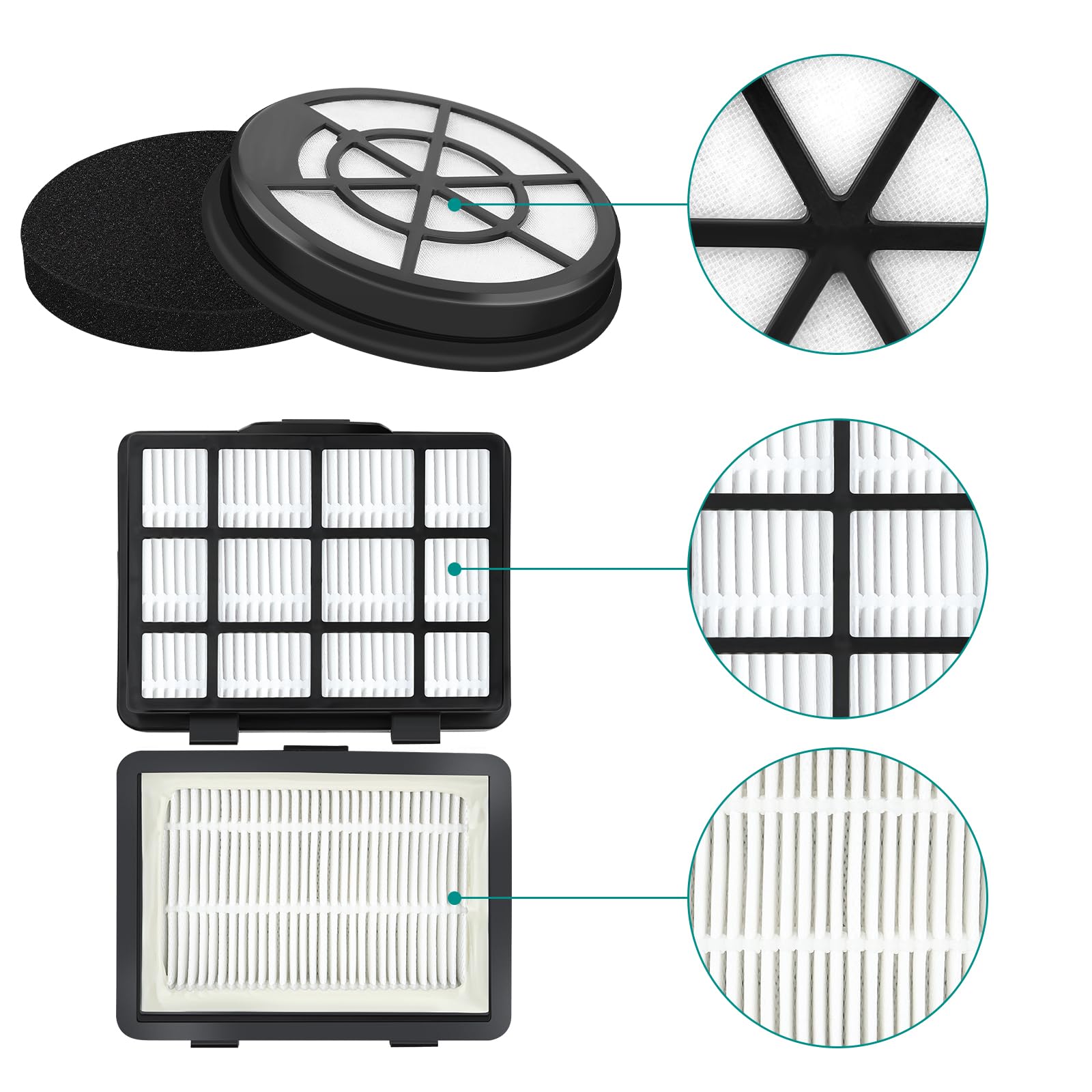 Pack De 2 Filtres De Remplacement Pour Aspirateur Bosch GS20 BGS11 BGS21