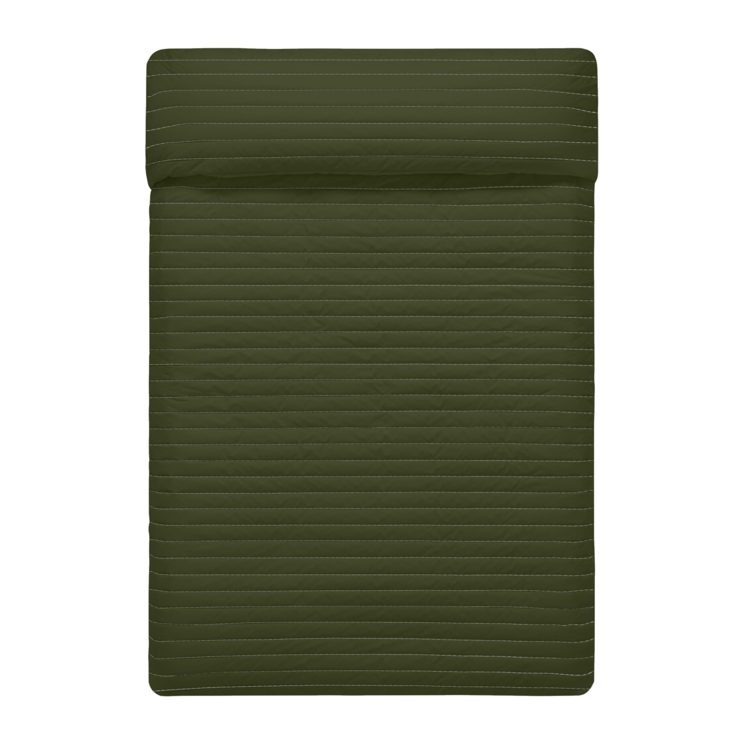 happyfriday Dash Colcha Verde Oliva Verde Oliva, 250x260 cm (Cama 150), 100% Algodón (Exterior) 100% Poliéster (Relleno), Calidad de 150