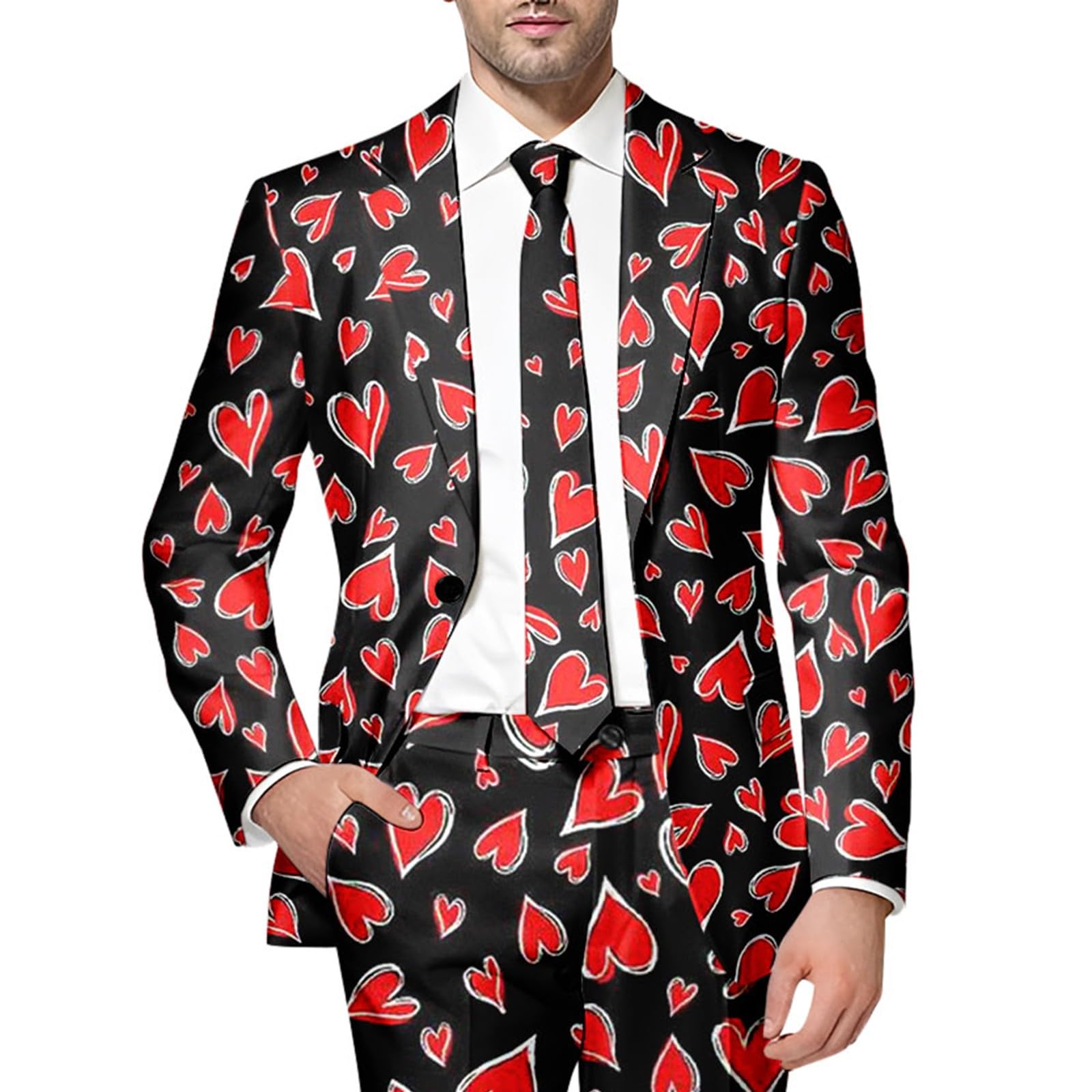 Blazer Uomo Slim Fit, Giacca da Uomo Elegante con Bottoni Stampati per Eventi e Feste in Stile Cappotto
