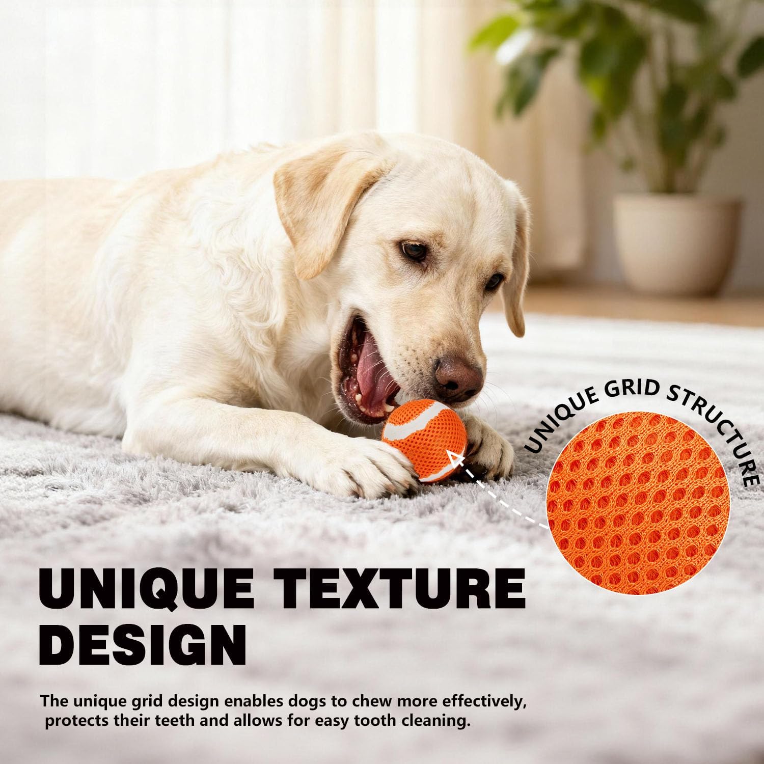 MECOOL Tennis Balls for Dogs 2.5in 20PCS Fetch Interactive Dog Balls Durable Toys for Cleaning Teeth Indoor/Outdoor Playing for Dogs(Blue and Orange)
