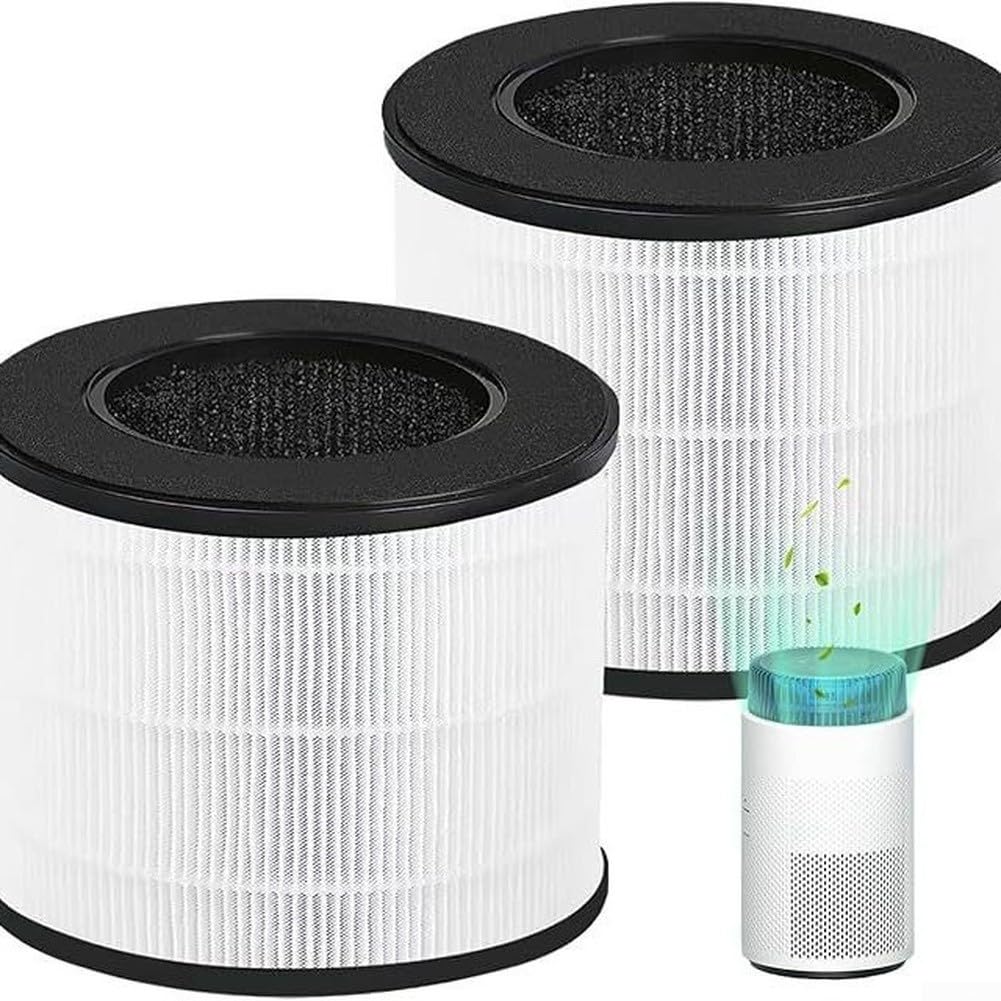 QOXEZY True HEPA e filtro di ricambio a carbone attivo per COWAY Airmega 100, tasso di cattura del 99,97% di fumo e particelle fini fino a 0,1 micrometri, sistema di filtrazione 3 in 1 (18)
