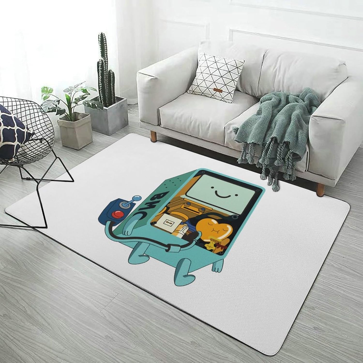 カーペット アドベンチャータイム じゅうたん 絨毯 150cm&times;100cm ラグ リビングマット おしゃれ 滑り止め付き オールシー