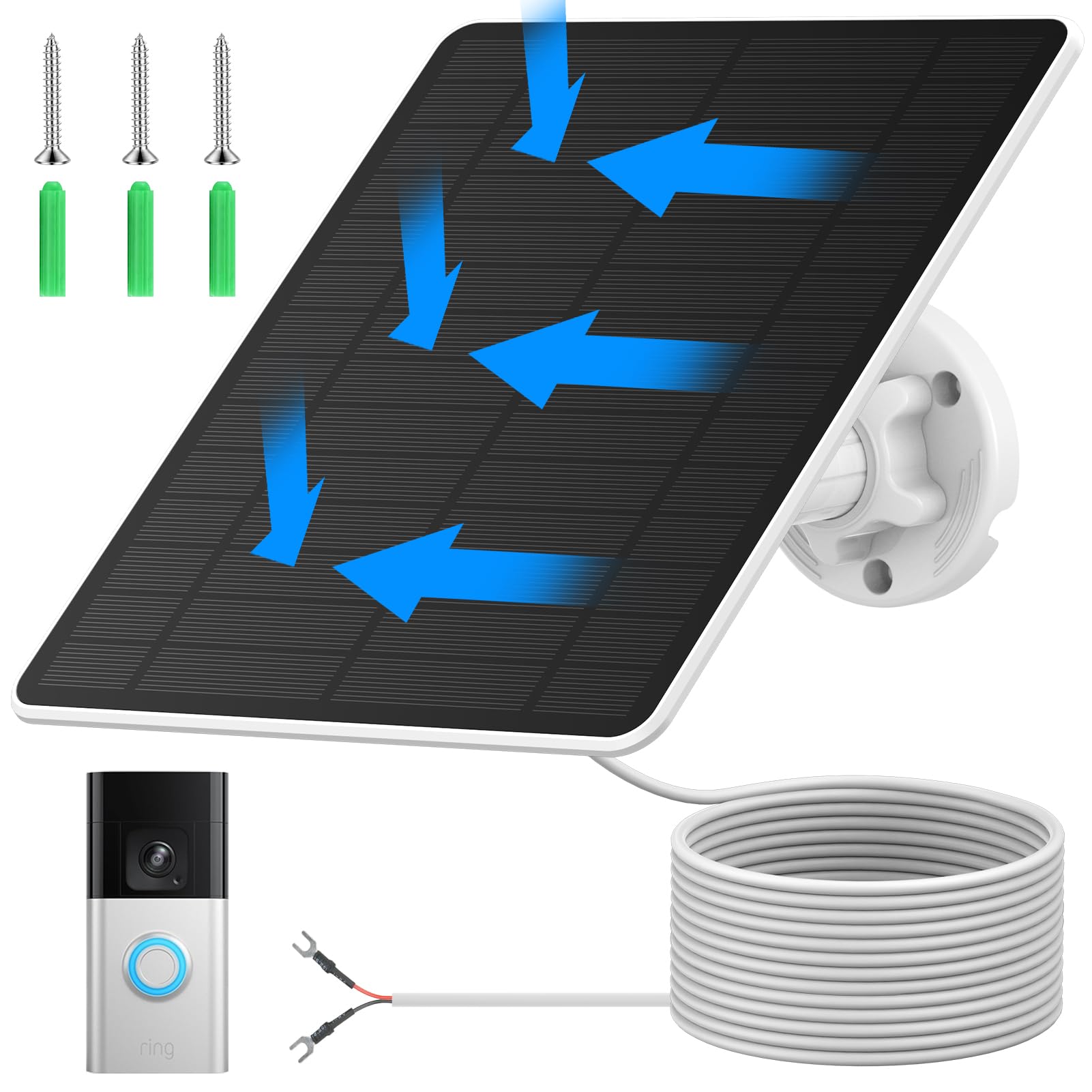 Ring Solar Charger Doorbell Solar Panel Charger Compatible With