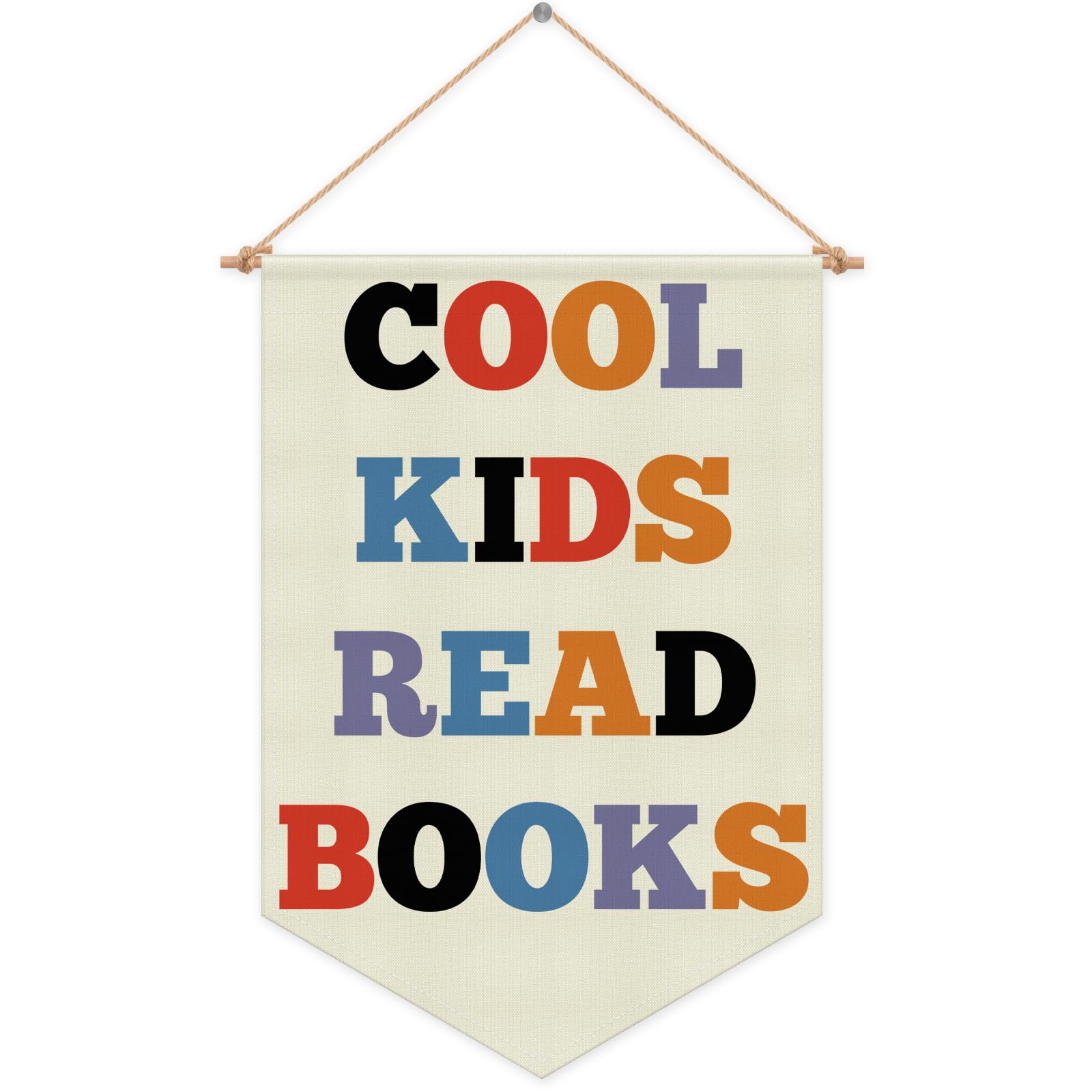Book Lover Gift for Kids Reading Quote Hanging Pennant Flag Banner Read Corner Decor Book Lover Wall Sign for Reading Room Kids Room Playroom Classroom School Wall Sign Decor Christmas Birthday Gift