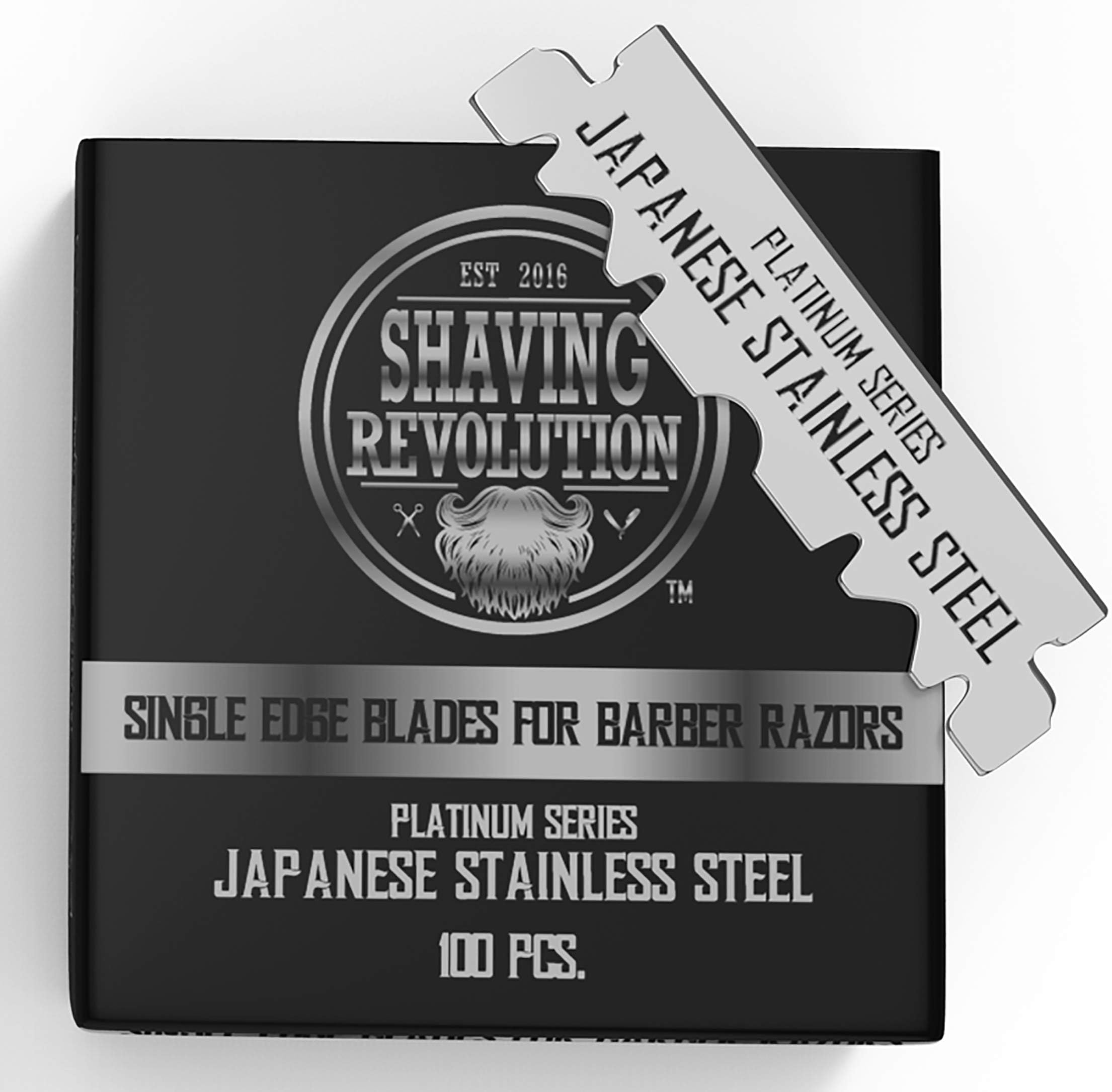 Barber Single Edge Razor Blades - 100 Count Stainless Steel