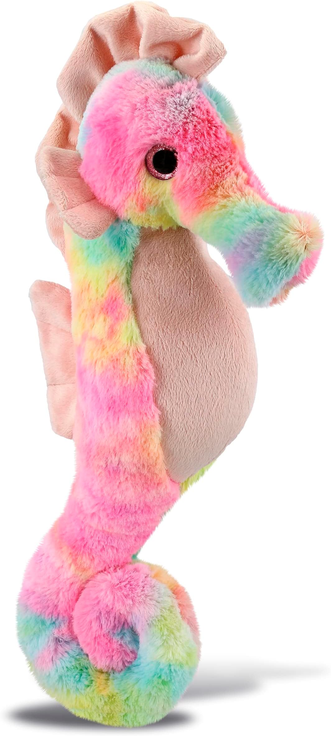 DolliBu Rainbow Seahorse Stuffed Animal โ Soft Huggable Seahorse Stuffed Toy, Adorable Playtime Ocean Plush Toy, Cute Cuddle Gifts for Kids and Adults โ 15 Inches