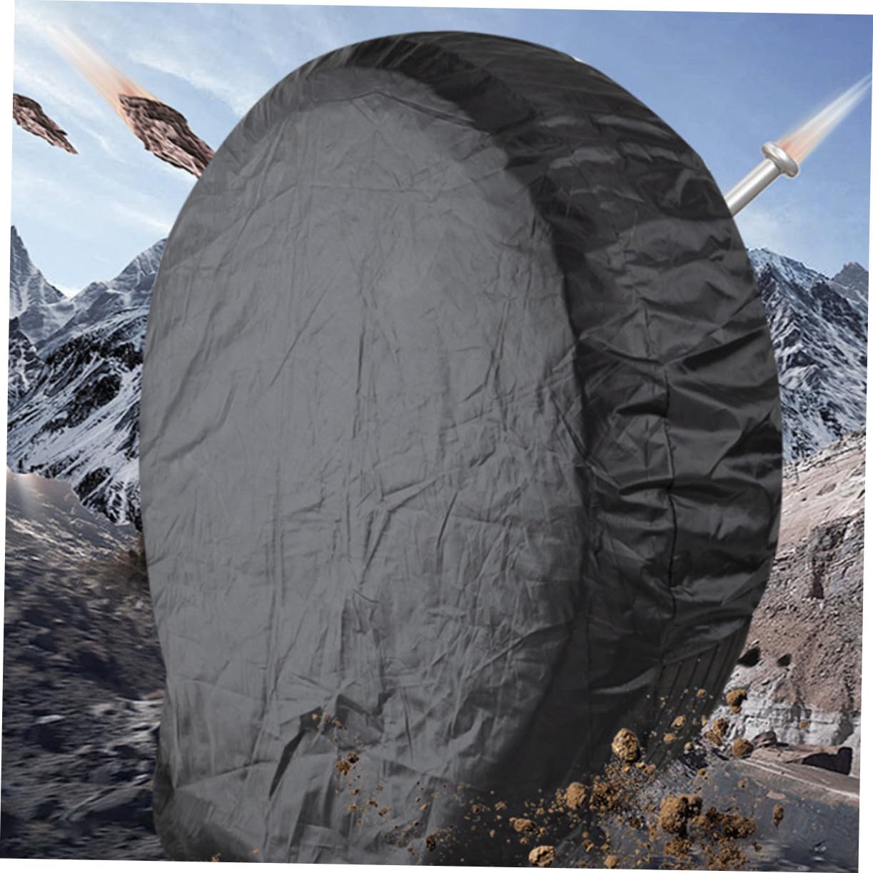 Copertura Per Pneumatici Camper 4 Pezzi Oxford Resistente All’acqua Protezione Ruota Di Scorta Accessori Roulotte Per Campeggio e Viaggi