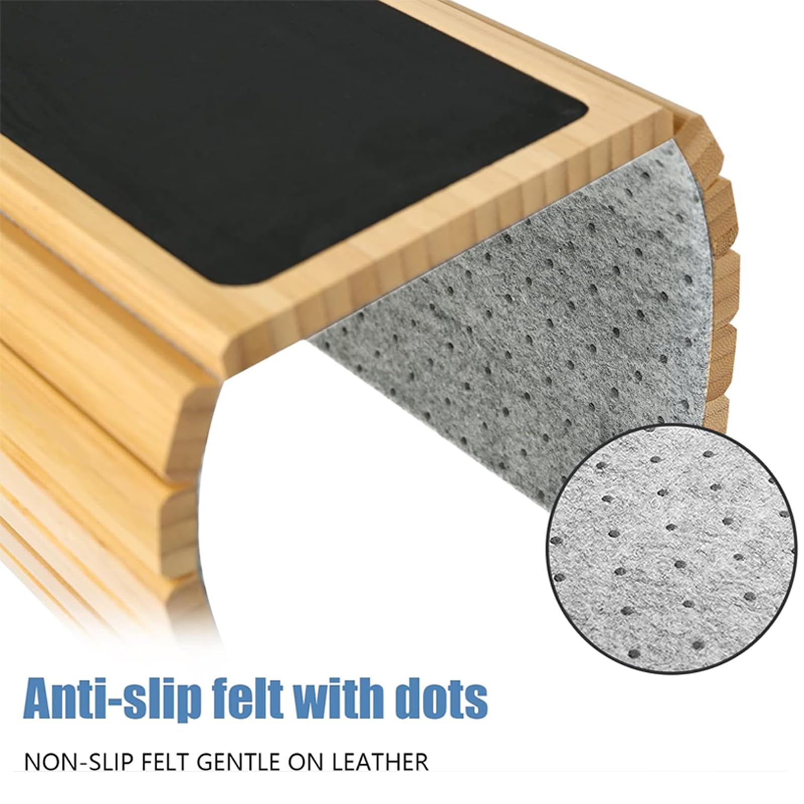 Sofá Bandeja Mesa, Bandeja Plegable de Madera for Brazo de sofá, Multicolor, 43x34x0,8cm, for Bebidas, Aperitivos, Revista, Mando a Distancia(Brown)