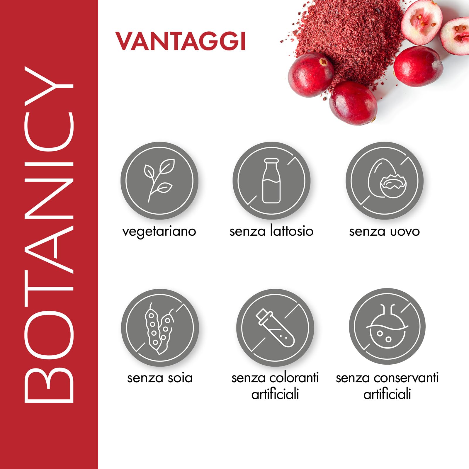 Botanicy MIRTILLO ROSSO + D-MANNOSIO - 60 compresse - supporta vescica & vie urinarie - pacran® polvere di mirtillo rosso, vitamina C e D3, estratto di semi di zucca & radice di tarassaco