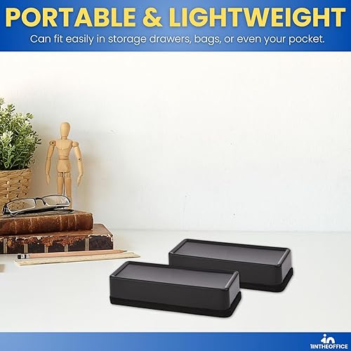 Miniatura 3 de 1InTheOffice Borrador de borrado en seco, borrador de pizarra blanca, borrador de pizarra, negro, paquete de 2