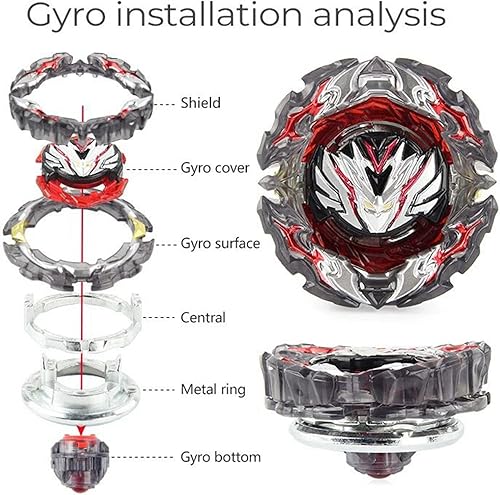 Vista 149 de Juego de juguetes de hoja, juguetes de batalla, lanzador chispeante, agarre Bey Battling Top DB B-199 Booster Gatling Dragon. Kr.Cm'-10 lanzador