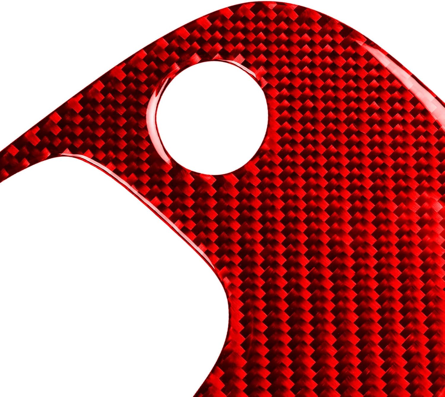 NVCNX Real Premium Carbon Fiber Car Gear Shift Panel Interior Trim Kit Cover Sticker Compatible with Chevrolet Corvette C5 1998 1999 2000 2001 2002 2003 2004 Accessories Red - A